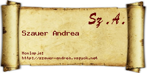 Szauer Andrea névjegykártya