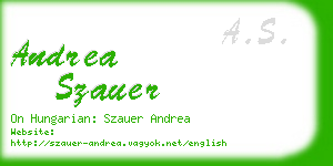 andrea szauer business card